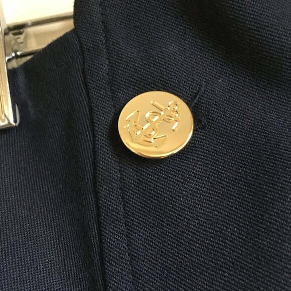 Designer Double-Breasted Pleated Official Military Skirt 28W - Picture 4 of 12